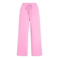 thumbnail image 6 of JOANKDMI Wide Leg Sweatpants Women with Pockets High Waisted Relaxed Fit Open Bottom Elastic Drawstring Waist Comfy Yoga Athletic Track Pants Workout Sweatpants Women, L-3XL, 6 of 7