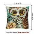 thumbnail image 4 of Throw Pillow Covers Cartoon Green Cute Cartoon Owl Cushion Pillow Case Home Decor Pillowcase, 4 of 7