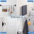 thumbnail image 6 of Armscye 8-Pack Black No Drill Curtain Rod Brackets, Self Adhesive Adjustable Curtain Rod Holders, Nail-Free Heavy Duty Wall Hooks for Apartment, Bedroom, Livingroom, 6 of 7