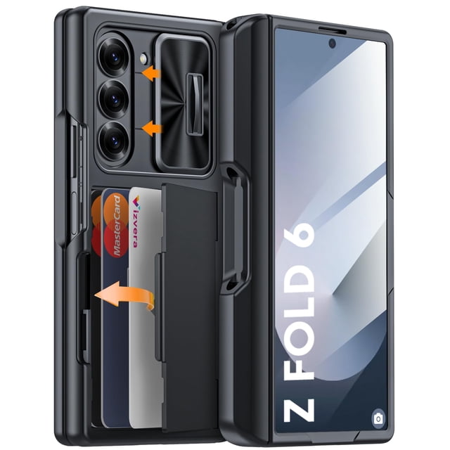 Funda de teléfono tipo cartera con RFID para Samsung Galaxy Z Fold 6