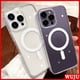 thumbnail image 2 of WUJU Crystal Clear Acrílico Duro Inalámbrico Carga Magnética Funda Compatible Para iPhone 11 12 13 14 Pro Max 14 Plus mini X XR XS 7 8 SE Transparente A Prueba De Golpes, 2 of 4