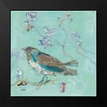 thumbnail image 2 of Day, Kellie 20x20 Black Modern Framed Museum Art Print Titled - Aqua Bird with Teal, 2 of 5