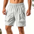 thumbnail image 6 of EOYWHK Mens Active Shorts Quick Dry Cargo Shorts with Multi-Pockets Elastic Waist Workout Shorts for Men Soft Lightweight Breathable Casual Activewear for Men Khaki, Size M, 6 of 9
