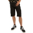 thumbnail image 1 of Vibes Men Belted Canvas Cargo Shorts 13" Inseam Black Male Size 34, 1 of 4