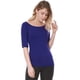 thumbnail image 4 of Día de San Patricio Camiseta Suave De Media Manga Con Cuello Redondo Entallado Para Mujer Azul S, 4 of 6