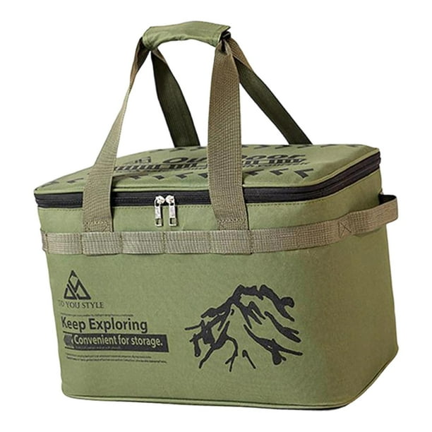 Bolsa de almacenamiento para acampar Bolsa de transporte para acampar Equipaje portátil impermeable de gran capacidad Verde
