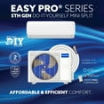 thumbnail image 5 of MRCOOL DIY EasyPro 5th Gen 9000 BTU 115V Ductless Mini Split Heat Pump AC – 16 Ft Line Set, WiFi, Easy Install, 5 of 7