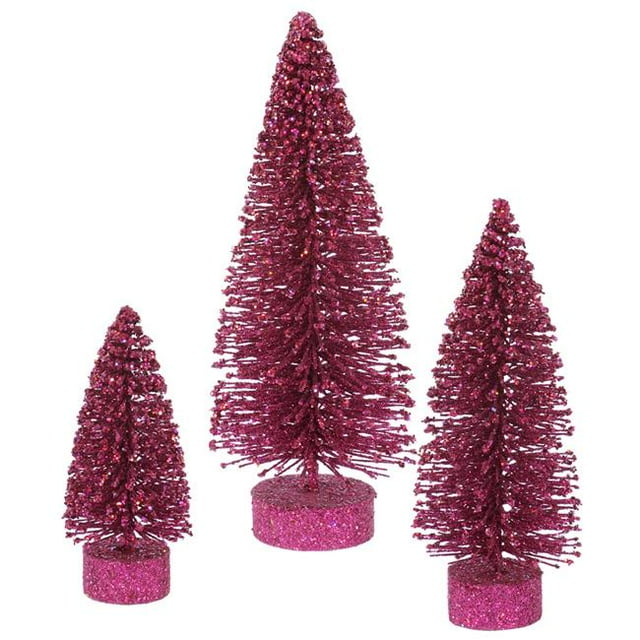 Vickerman L137420 Ensemble de Table Ovale à Paillettes Mauve Foncé, 5-7-9 Po.