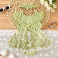 thumbnail image 2 of Toddler Girl Clothes Newborn Dresses for Baby Girls Baby Girls Floral Romper Dress with Headband 1st Birthday Wedding Tulle Tutu Cake Smash Photo Shoot, 2 of 4