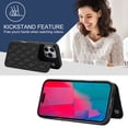 thumbnail image 3 of Compatible for iPhone 16 Pro Case Wallet with RFID Blocking Credit Card Holder, Flip Premium PU Leather Magnetic Clasp Kickstand Elgant Shockproof Protective Cover for iPhone 16 Pro, Black, 3 of 8