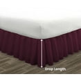 thumbnail image 5 of HNB Store Ruffled Bed Skirt Easy Fit 21" inch Drop | Microfiber Made | Decorative Short King Size Bedskirt | Wine, 5 of 7