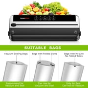 Bonsenkitchen Food Vacuum Sealer Machine, Built-In Cutter foodsaver with 10 Vacuum Bags