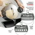 thumbnail image 3 of Virtu Stock Pot, 5 Quart Large Cooking Pots, Ceramic Stock Pot, Strainer Lid Soup Pot, Multi-Purpose Pasta Pot, Nonstick Dishwasher Safe, Black, 3 of 8
