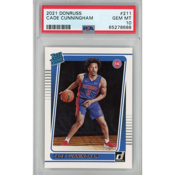 Graded 2021-22 Panini Donruss Cade Cunningham #211 Rookie RC Basketball Card PSA 10 Gem Mint