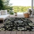 thumbnail image 6 of Addison Rugs Chantille Indoor/Outdoor Transitional Floral Black Washable Rectangle Rug, 2'6" x 3'10", 6 of 6