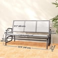 thumbnail image 3 of Outsunny 3-Seat Outdoor Glider Chair, Patio Rocking Chair, Cream White, 3 of 10