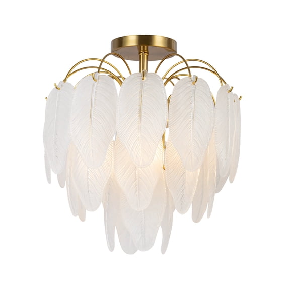 AC11785BR-Artcraft Lighting-Alessia - 4 Light Semi-Flush Mount-14.9 Inches Tall and 13.6 Inches Wide