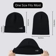 thumbnail image 3 of BASSDASH Winter Stretchy Knit Beanie Hats Soft Warm for Men Women Lightweight Stylish Unisex Cuffed Beanies, 3 of 6