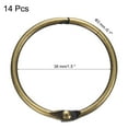 thumbnail image 2 of Uxcell 14Pcs Shower Curtain Rings, 1.5 inch Round Snap Shower Curtain Hooks for Curtain Rods, Bronze, 2 of 5