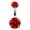 red, variant on Dangle Belly Button Ring for Women Girls Crystal Navel Barbell Piercing Ring~ --red