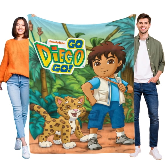 Go, Diego, Go! anti-pilling, suave, ligera, esponjosa y acogedora de lujo para hogar y cocina – Perfecta para niños y adultos,150X200cm