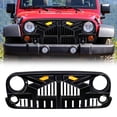 thumbnail image 1 of AMERICAN MODIFIED Empire Grille 07-18 Jeep Wrangler JK w/Amber LED, Glossy Black, 1 of 7
