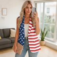 thumbnail image 4 of Uorisanigo Flag Print Women’s Sleeveless Vest Tops Size S Lightweight Blazer Vest for Women V Neck Blazers Suit Vests Top Fashion, 4 of 7