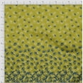 thumbnail image 2 of oneOone Cotton Poplin Lime Green Fabric Artistic Flower Panel Dress Material Fabric Print Fabric By The Yard 42 Inch Wide, 2 of 3