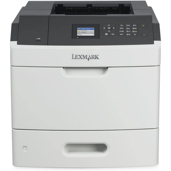 Restored Lexmark MS810dn Monochrome Laser Printer – 55 ppm, 1200 x 1200 dpi, Duplex, Gigabit Ethernet, 650-Sheet Input, P/N: 40G0110