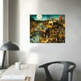 thumbnail image 3 of JEUXUS Pieter Bruegel The Elder Poster - Netherlandish Proverbs Canvas print - Vintage Oil Painting Reproduction Picture for Bedroom Living Room Wall Art Decor, 3 of 4