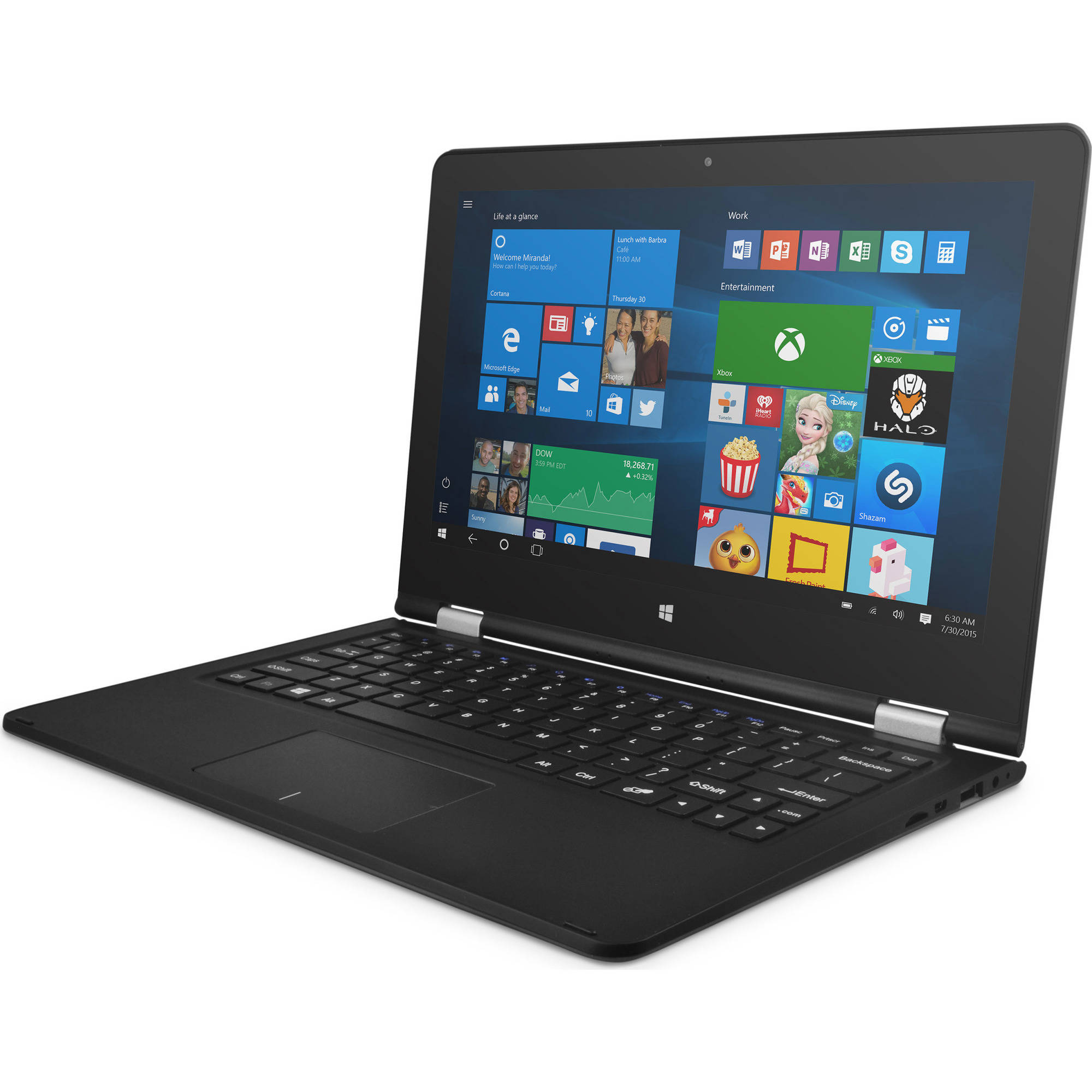 Ematic 11.6" Laptop, Touchscreen, 2-in-1, Windows 10, Intel Atom Quad-Core Processor, 2GB RAM, 32GB Flash Storage - image 2 of 6