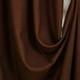 thumbnail image 2 of 3S Brother's Pinch Pleated Linen Texture Drapes Home Décor Single Panel Custom Made Window Curtains - Made in Turkey - Brown ( 52" W x 108" L ), 2 of 3