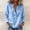 *Sky Blue, variant on ClodeEU Women's Collared V Neck Henley Button Long Sleeve Blouse,Casual Loose Fit Shirt Green,Women's Plus L