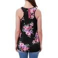 thumbnail image 6 of Hibeli Women Sleeveless Floral Print U Neck Zip-up Back Swing Summer Tunic Tank Tops, 6 of 7