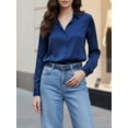 thumbnail image 4 of Timarkment 2pcs Belts for Womens Solid Color Belt Silver Pin Buckle Black & Blue Women Leather Belts, 4 of 9