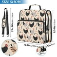 thumbnail image 3 of ALAZA Zipper Binder Retro Chicken Leaves 3 Ring Trapper Keeper File Folder Organizer Bag, 3 of 8