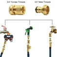 thumbnail image 2 of Garden Hose Quick Connect, 3/4 Inch Brass Female Thread Tap Connector Male Quick Shenzhuyue, 2 of 9
