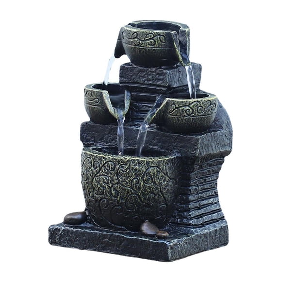 Fuente de agua corriente iluminada Wosthever para meditación decoración del hogar Humidificadores tipo 5