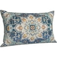 thumbnail image 5 of Boho Pillow Covers 12x20 Inch Set of 2,Carpet Pattern Throw Pillows Case,Blue Yellow Ethnic Design Outdoor Decorative Square Linen Farmhouse Decor Cushion Covers for Home Sofa Bed Couch, 5 of 6