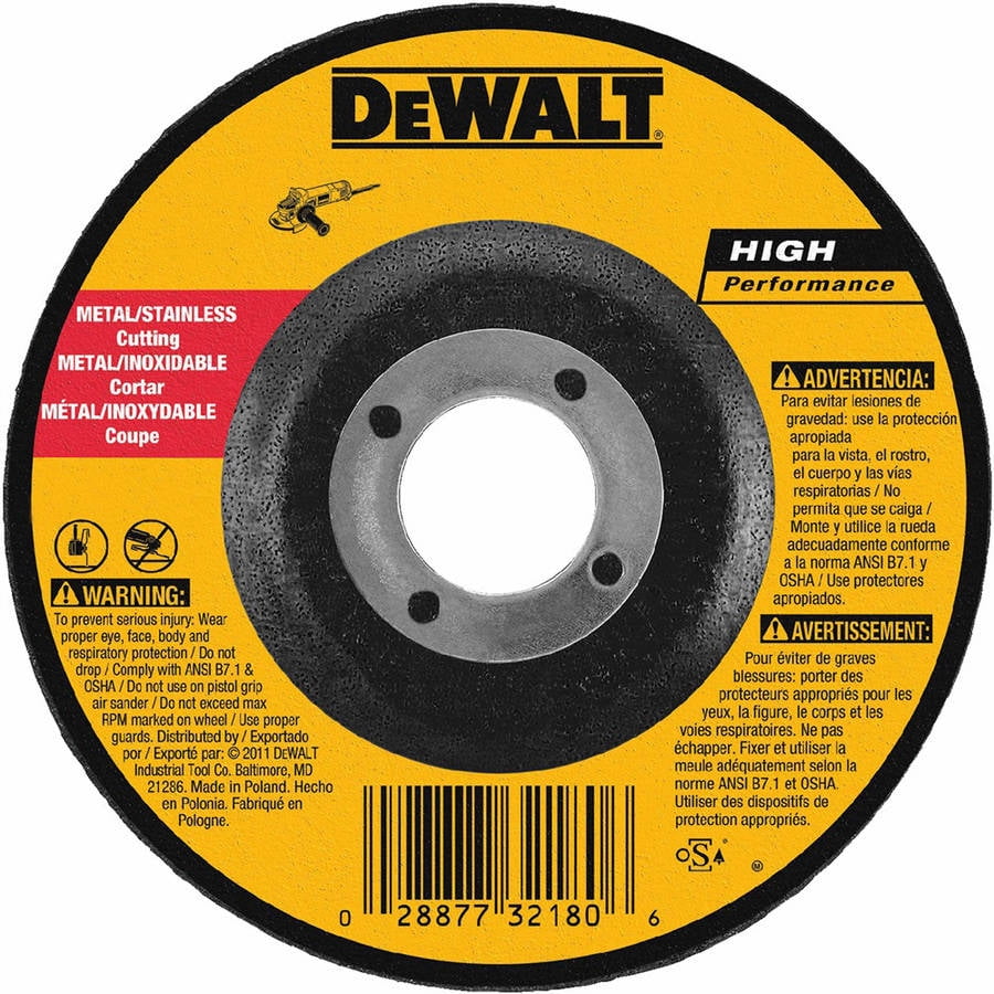 DEWALT DW8427H Metal Cutting Wheel 7-Inch by 0.045-Inch 5//8-11 Arbor