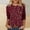 Wine(New), variant on PNTUTB Women's 3/4Sleeve Shirts Casual Summer Tops Trendy Blouses Cute Printed T-Shirts Outfits Clothes