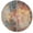 Multicolor, variant on HomeRoots 480145 4 x 4 ft. Sealife Abstract Power Loom Non Skid Round Area Rug