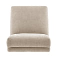 thumbnail image 6 of NPD Furniture Zenda Fabric Swivel Accent Chair w/ Wooden Base in Beige, 6 of 15