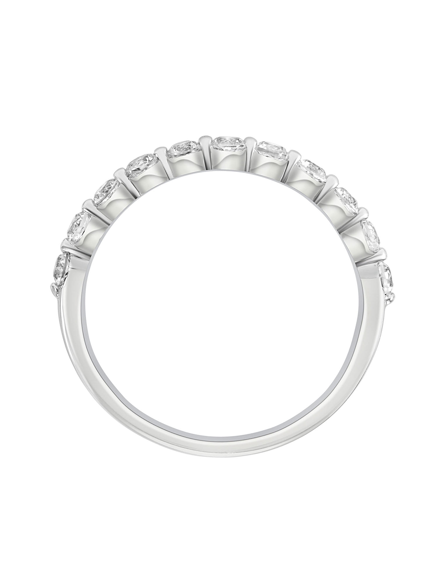 3/4 Carat TGW Created White Sapphire Sterling Silver "Arctic Gem" Women’s Anniversary Band