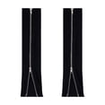 thumbnail image 4 of Women Leg Gaiters Covers with Side Double Zippered Aesthetic Girl Punk Ribbed Solid Color Leg Warmer Socks Streetwear, 4 of 9