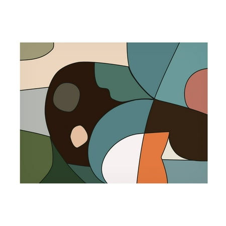 Canvas Wall Art - Tom Quartermaine 'Bold Modern Cool Abstract' Wall Art for Living Room, Bedroom, or Office D&eacute;cor by Trademark Fine Art - 47 x 35 Inches