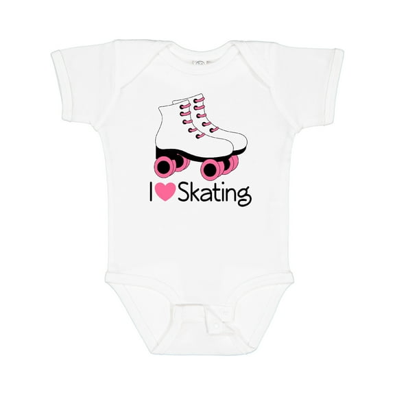 Inktastic Girls I Heart Skating Girls Baby Bodysuit