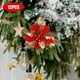 thumbnail image 4 of 12 Piezas de Flores Artificiales de Navidad, Cabezas de Flores En Polvo, Decoración Del Hogar, Coronas, Adornos, Decoración, Accesorios Terminados, 4 of 6