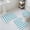 Blue, variant on Teal Striped Bath Mat 3 Piece Bathroom Rug Set, Simple Art Vertical Stripe Farmhouse Non Slip Bath Rug Contour Mat and Toilet Lid Cover, Absorbent Shower Mats Soft Bath Rugs and Mats Sets