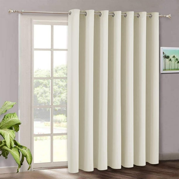 Blackout Curtains For Bedroom Thermal Insulated Energy Efficiency Patio Door Window Living Room Home Office Dining Decor W 100 X L 108 1 Panel Beige Com Blackout Curtains For Bedroom Thermal, Patio Window Blackout Curtains